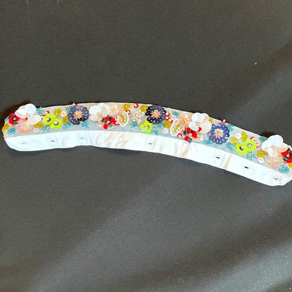 NEW! CATHERINE MALANDRINO Sleeveless Sequin Collar Top, Blouse, Size S - Picture 12 of 15